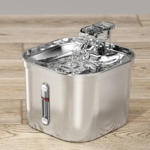 Aço inoxidável Automatic Pet Water Dispenser, Cat Fonte Potável com filtro Sensor, Bomba Ultra Quiet, Quatro