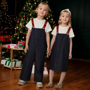 4-10 anos bebê menina jean suspender vestido primavera outono verão adolescente retro criança algodão denim cinta saia roupa menino roupas gerais