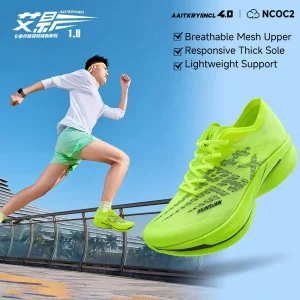 IRUNSVAN Tênis Esportivos com Placa de Carbono para Maratona, Tênis Profissionais para Corrida, Absorventes de Impacto, Respiráveis, Unissex 095