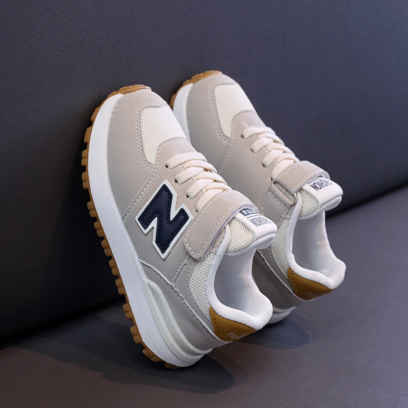 Crianças tênis crianças design de moda branco antiderrapante sapatos casuais meninos meninas gancho respirável tênis da criança sapatos ao ar livre