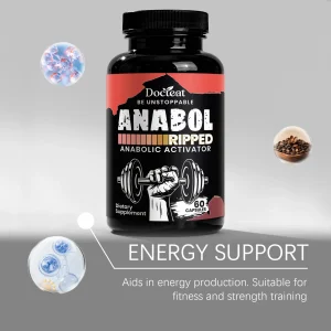 Cápsulas DOCTEAT para Crescimento Muscular, Promovem o Crescimento Muscular, Aumentam a Vitalidade, Aliviam o Desconforto Após o Exercício, Cápsulas de Vitalidade para Homens