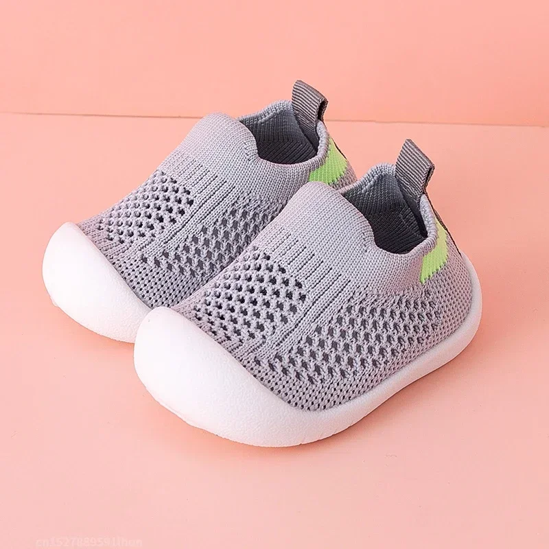 Primavera verão da criança sapatos de malha respirável crianças tênis meninos deslizamento-em tênis meninas macio antiderrapante escola sapatos casuais - Imagem 6