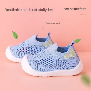 Primavera verão da criança sapatos de malha respirável crianças tênis meninos deslizamento-em tênis meninas macio antiderrapante escola sapatos casuais