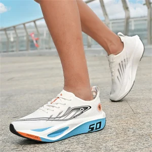 Novos calçados esportivos para homens e mulheres, tênis de corrida, placa de carbono, corrida de maratona masculina, absorção de choque, tênis de treinamento de atletismo