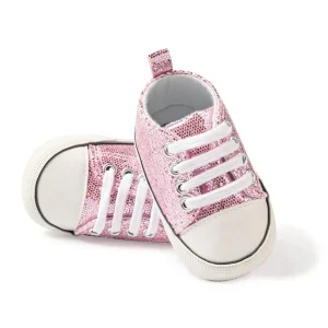 Meckior novo bebê flash tênis de lona do bebê meninos meninas sapatos esportivos infantis primeiros caminhantes da criança sola macia anti-deslizamento sapatos de bebê
