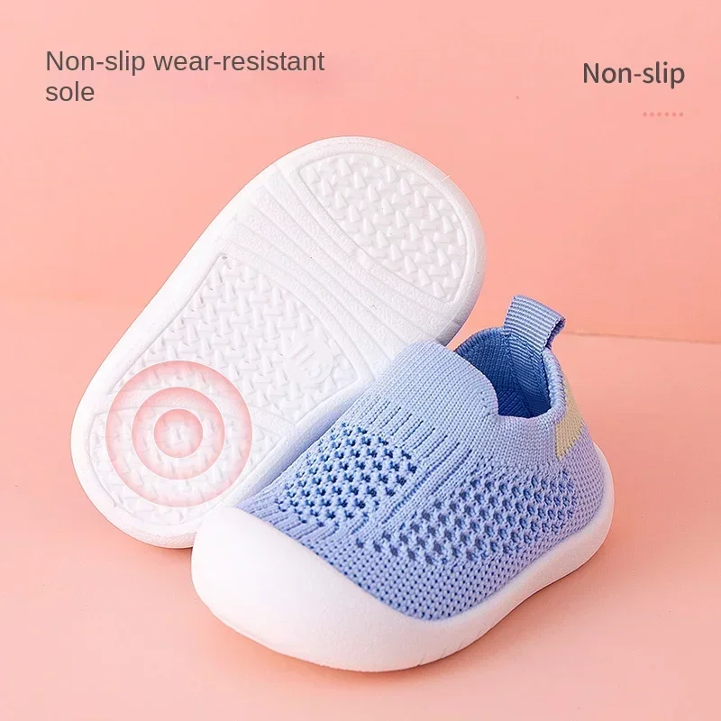 Primavera verão da criança sapatos de malha respirável crianças tênis meninos deslizamento-em tênis meninas macio antiderrapante escola sapatos casuais - Imagem 4
